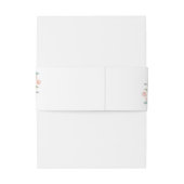 Roos Roze Waterverf Floral | Weddenschap Uitnodigingen Wikkel (Achterkant Voorbeeld)