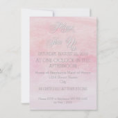 ROOS ROZE WATERVERF POPPIES VRIJGEZELLENFEEST UITN KAART (Achterkant)