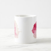 Roos Roze Waterverf Splatter Good Morning Custom Koffiemok (Center)