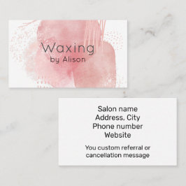 Roos Roze waterverf Visitekaartje