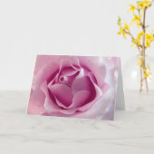 Roos Roze wenskaart Kaart (Gele Bloem)