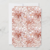 Roos roze witte bloemblaadjes bloemig kaart (Achterkant)