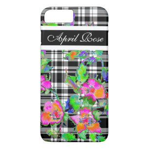  roos roze zwart-wit geblazen Case-Mate iPhone case