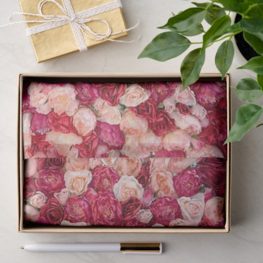 Roos Rozen ontkoppelen Rood roze ontkoppeling Tissuepapier (Geschenk)