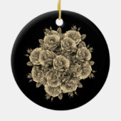 Roos Rozen Rosen bouquet - Rosenbouquet Keramisch Ornament (Achterkant)
