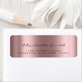 Roos RSVP Retouradreslabels Aubergine Roze Etiket (Insitu)