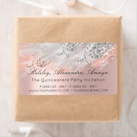 Roos RSVP Vrijgezellenfeest Sweet 16th Quinceanera Etiket (Insitu)