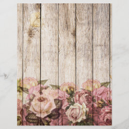 Roos Rustic Wood Scrapbooking Craft Paper