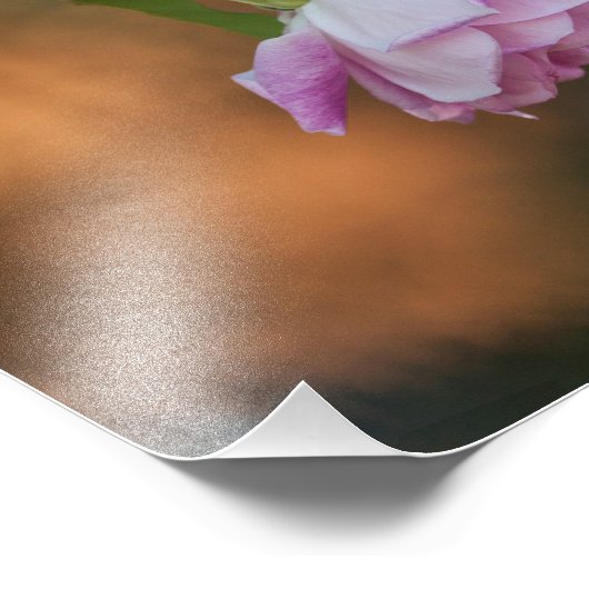 Roos 's ochtends foto afdruk (Hoek)