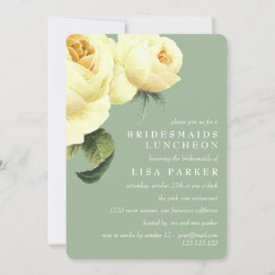  Roos Sage Bridesmaid Luncheon Wedding Kaart
