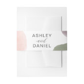 Roos Sage & Druif Waterverf Circle Modern Bruiloft Uitnodigingen Wikkel (Voorkant Voorbeeld)