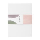 Roos Sage & Druif Waterverf Circle Modern Bruiloft Uitnodigingen Wikkel (Achterkant Voorbeeld)