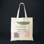 Roos, Salie, Druif Waterverf Bruiloft Welcome Zak, Tote Bag<br><div class="desc">Modern. Minimaal. Deze collectie maakt gebruik van een tuinpallet met salie,  druif en roos om een prachtige presentatie te maken voor uw speciale dag.</div>