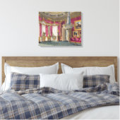 Roos Satin Drawing Room (tweede uitzicht) Doos Hou Canvas Afdruk (Insitu (Slaapkamer))