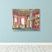 Roos Satin Drawing Room (tweede uitzicht) Doos Hou Canvas Afdruk (Insitu (Houten vloer))