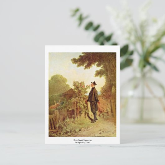 Roos Scent Memories beroemd gemaakt door Carl Spit Briefkaart (Staand voorkant)