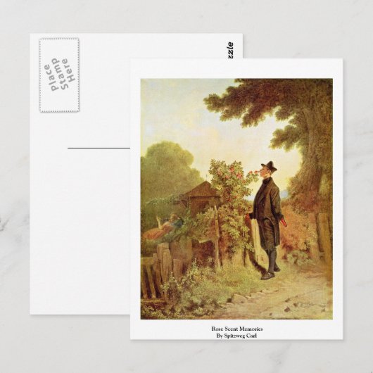 Roos Scent Memories beroemd gemaakt door Carl Spit Briefkaart (Voorkant / Achterkant)