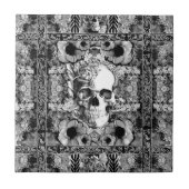  roos schedel tegeltje (Voorkant)