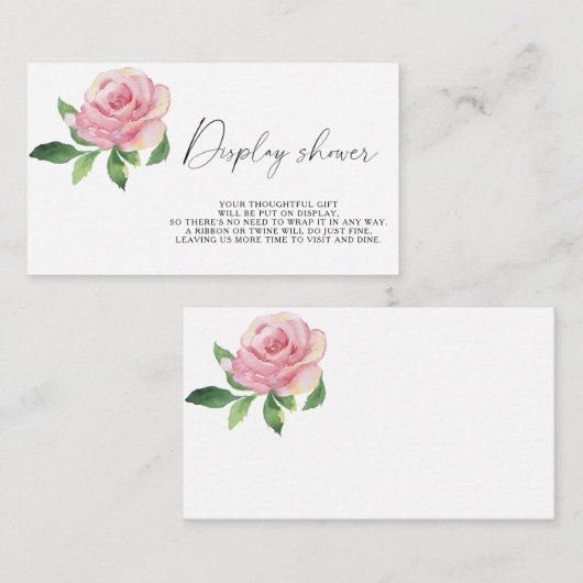 Roos - Schermdouche Informatiekaartje (Voorkant / Achterkant)