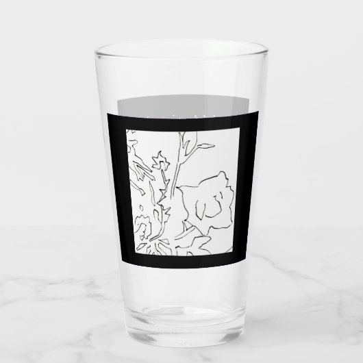 Roos schets en Starlight Zijdezeef Glaswerk Gla Glas (Achterkant)
