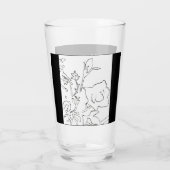 Roos schets en sterlicht zijdezeef glaswerk glas (Achterkant)