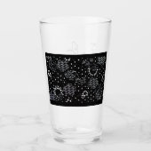 Roos schets en sterlicht zijdezeef glaswerk glas (Voorkant)