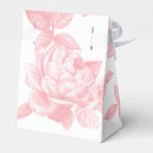 Roos Schets Favor Tent in Roze Bedankdoosjes (Achterkant)