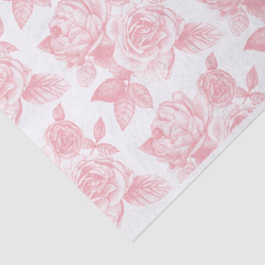 Roos Schets Tissue Papier in Roze (Detail)