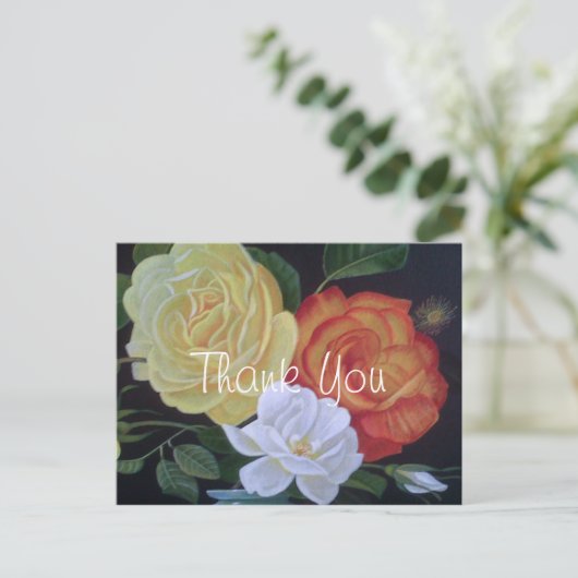Roos schilderen Dank je Briefkaart (Staand voorkant)