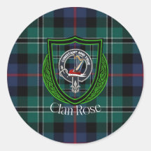 Roos Schotse Clan Tartan & Crest
