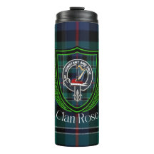 Roos Schotse Clan Tartan & Crest