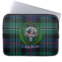 Roos Schotse Clan Tartan en Wapen 