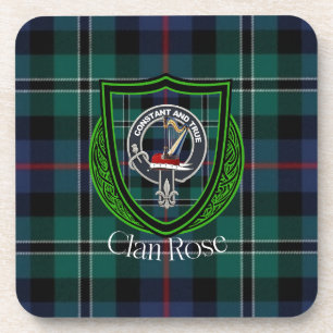 Roos Schotse Clan Tartan & Wapen Bier Onderzetter