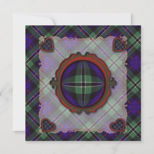 Roos Scottish clan tartan - Pset Kaart (Achterkant)