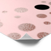 Roos Script Confetti Afstudeerder Partij Roze Welk Poster (Hoek)