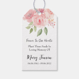 Roos Seed Packet Memorial begrafenis Cadeaulabel