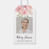 Roos Seed Packet Memorial begrafenis Cadeaulabel (Achterkant)