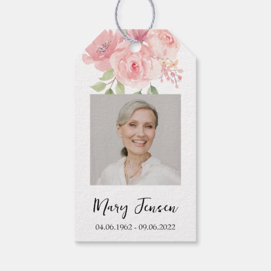 Roos Seed Packet Memorial begrafenis Cadeaulabel (Achterkant)