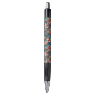 Roos, Sering, Grootbladig Patroon Vintage Tuin Pen
