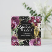  roos shabby chic bubbly glitter glazuur kaart (Staand voorkant)