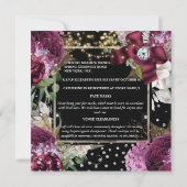  roos shabby chic bubbly glitter glazuur kaart (Achterkant)