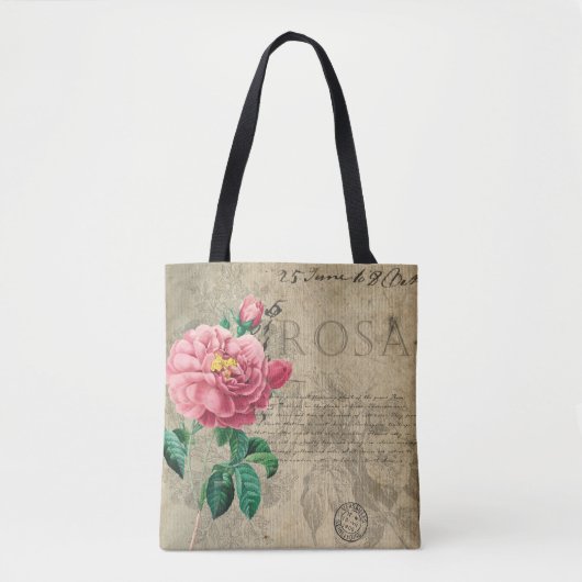 roos shabby chic tote bag (Voorkant)