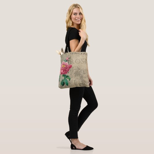  roos shabby chic tote bag (Op model)