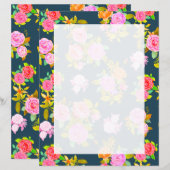 Roos Shabby  Navy Blank (Voorkant / Achterkant)