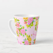Roos Shabby Pink Latte Mok (Linkerhoek)