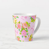 Roos Shabby Pink Latte Mok (Rechterhoek)