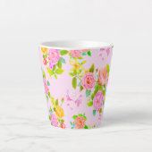 Roos Shabby Pink Latte Mok (Voorkant)