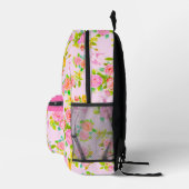 Roos Shabby Roze bedrukte Rugzak (Rechts)