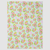 Roos Shabby Vintage Blauw Tissuepapier (Voorkant)
