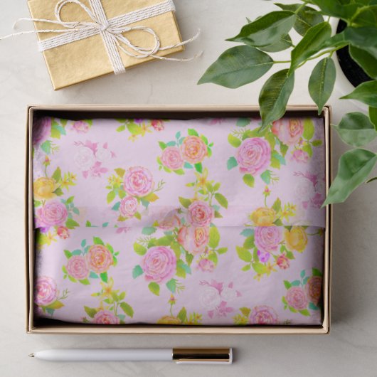 Roos Shabby Vintage Roze Tissuepapier (Geschenk)